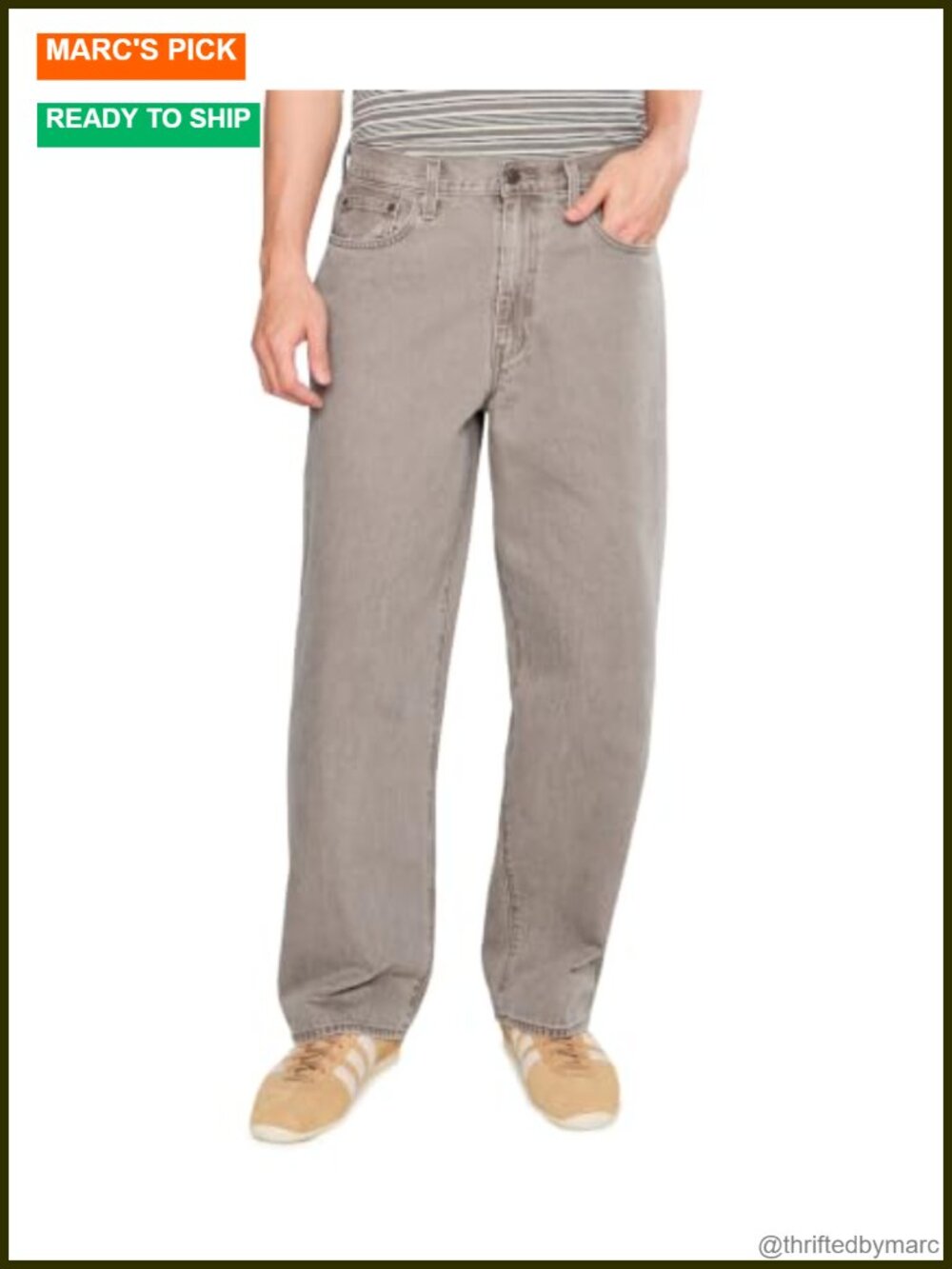 Men's 578 Baggy Jeans Loose Straight Fit 100% Cotton